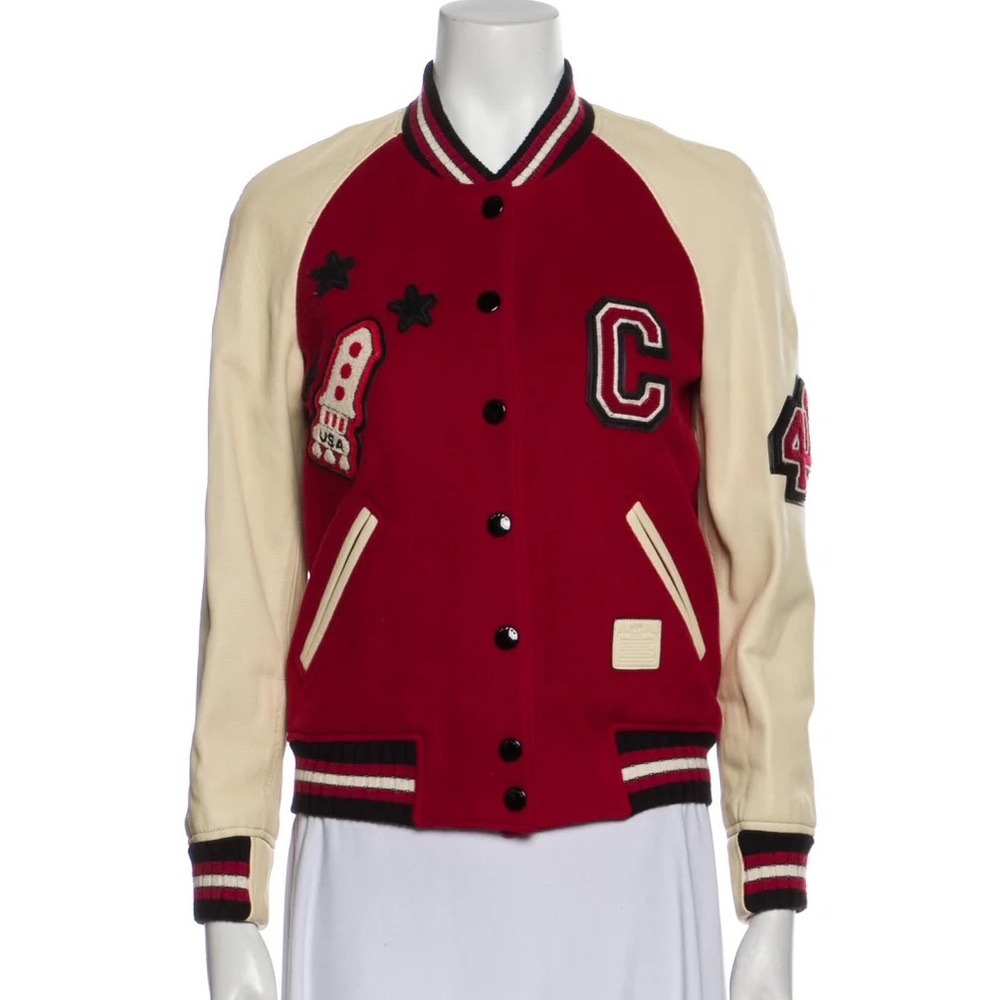Coach Wool Leather Varsity Jacket RARE! - Picture 7 of 13